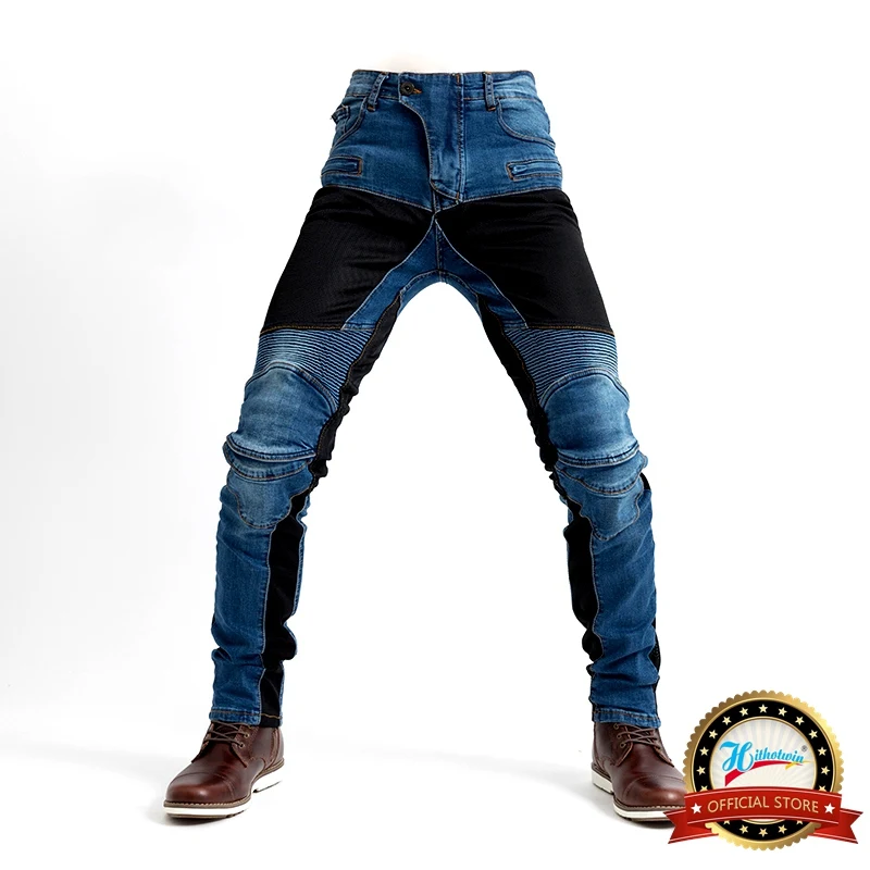 

MOTORPOOL PK719 summer ventilation Jeans Leisure Motorcycle Men's Off-road Outdoor Jean/cycling 06 Pants With Protect Equipment