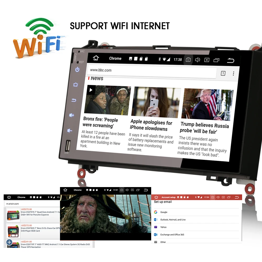 Sale 9" Android 8.0 Autoradio Car Stereo GPS DAB+ DVR SD BT Car Multimedia Player For Mercedes Benz Sprinter Bluetooth WiFi 3G 3