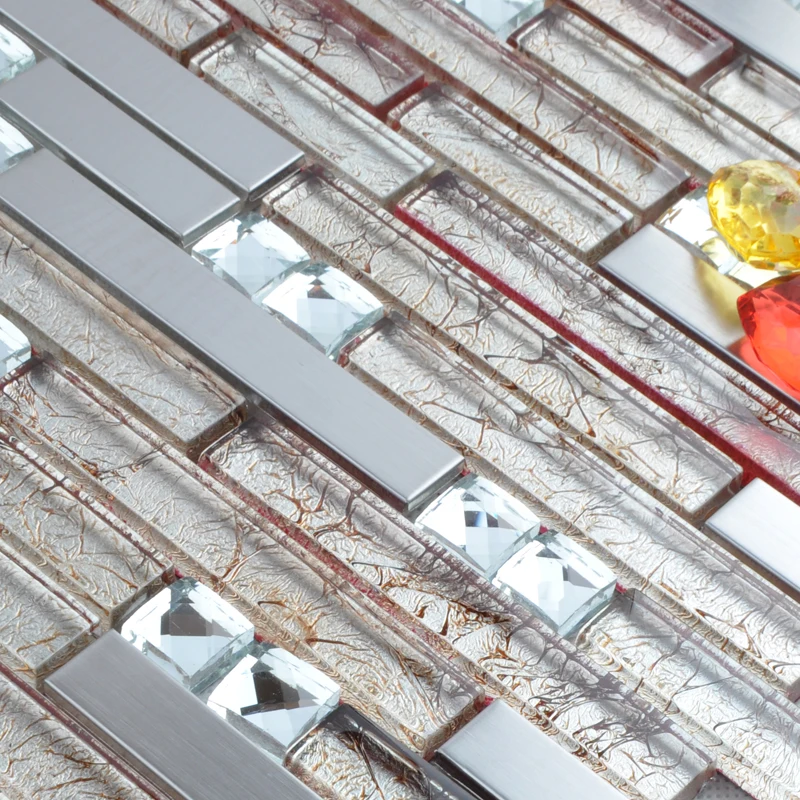 parquet stainless steel metal mosaic glass tile kitchen backsplash bathroom shower background decorative wall paper floor tiles