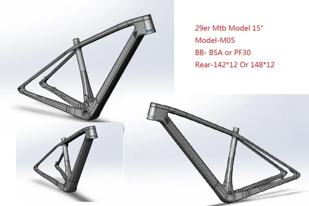 Top 2019 M05 Newest carbon mtb Frame 29er 27.5er 15 17 19 BSA BB30 Tapered Mountain Bike Frame 2 Year 1