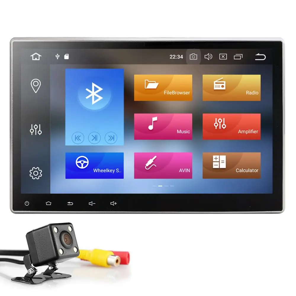 Discount 10.1 Inch 4G RAM Universal Android 8.0 Car DVD Player Radio GPS Navigation Bluetooth USB Head unit 1024*600 screen DAB+ BT 3