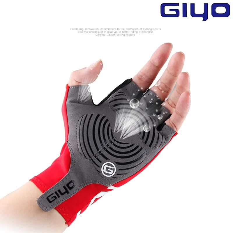 Giyo كسر الرياح الدراجات نصف اصبع قفازات المضادة للانزلاق دراجة ليكرا النسيج القفازات MTB قفازات سباق الطريق الدراجة قفاز Giyo كسر الرياح الدراجات نصف اصبع قفازات المضادة للانزلاق دراجة ليكرا النسيج القفازات MTB قفازات سباق الطريق الدراجة قفاز