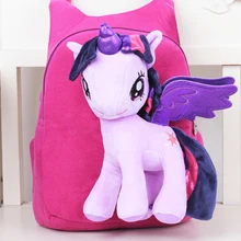 Niños de la Alta Calidad 3D Lindo Pony de Peluche de Felpa Animales Juguetes Personaje de Dibujos Animados de Hombro Del Bolso de Escuela del Morral de La Escuela Niños