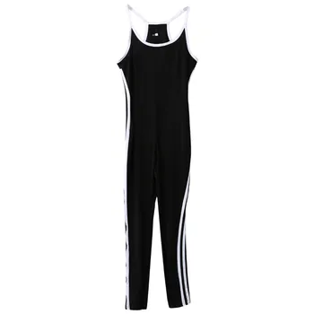 

Women's Workout Fitness Leggings Pants Stripped Jumpsuit Clothes