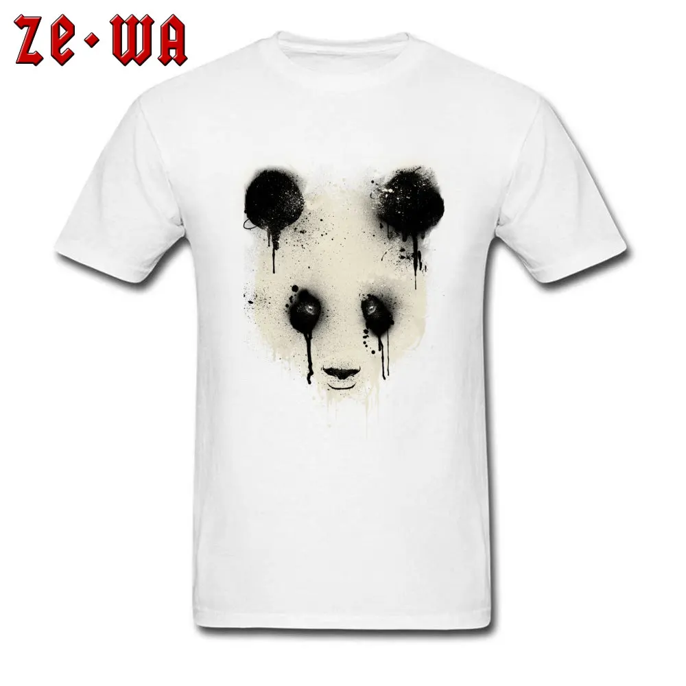 Panda Drip 100% Cotton T-shirts for Men Short Sleeve Customized Tops Shirts Rife Summer Round Collar Tee-Shirt Fashionable Panda Drip white