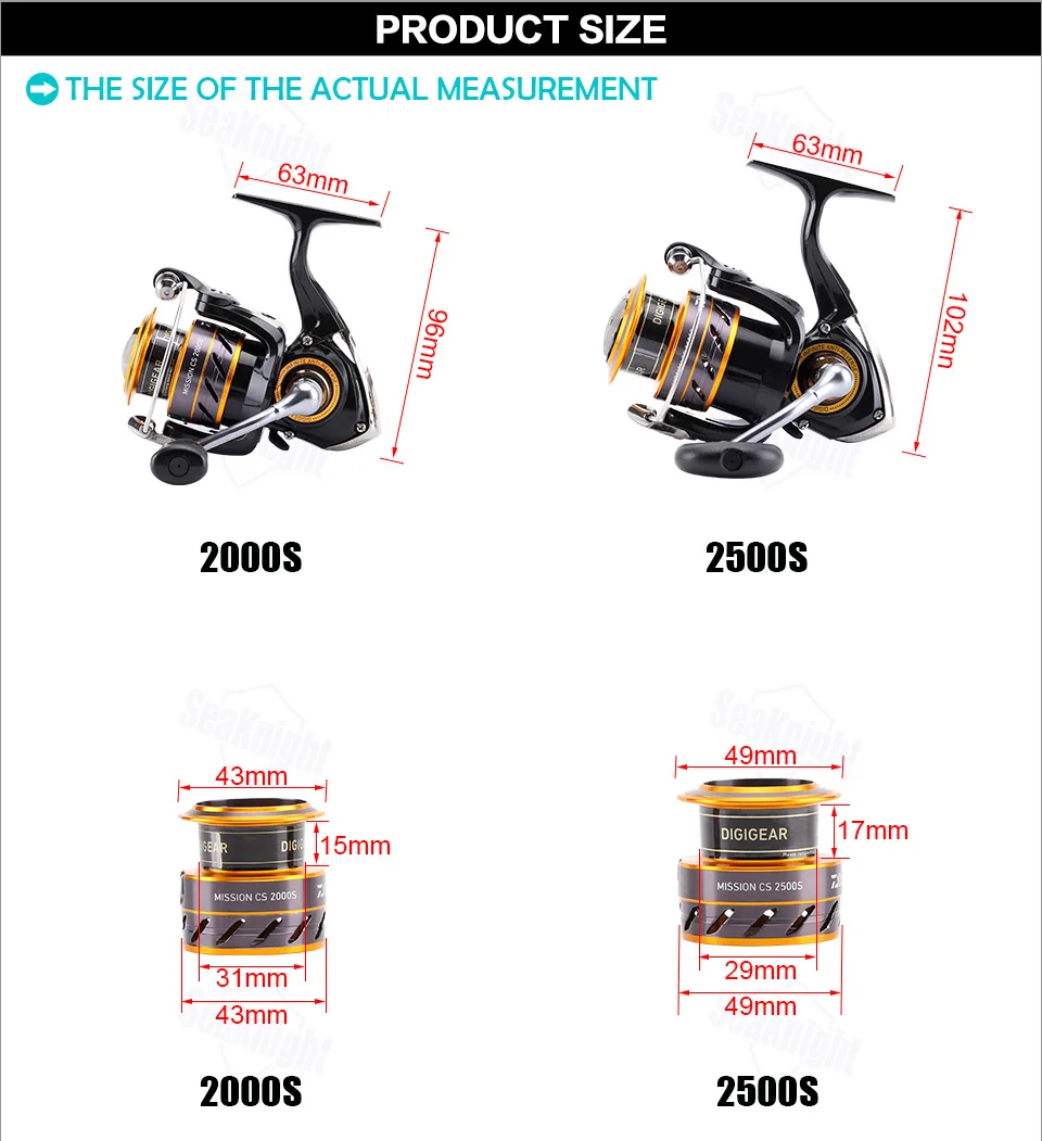 Оригинальная спиннинговая Рыболовная катушка DAIWA Mission CS 2000S 2500S 3000S 4000S 3+ 1BB 5,3: 1 Катушка для ловли карпа в соленой воде