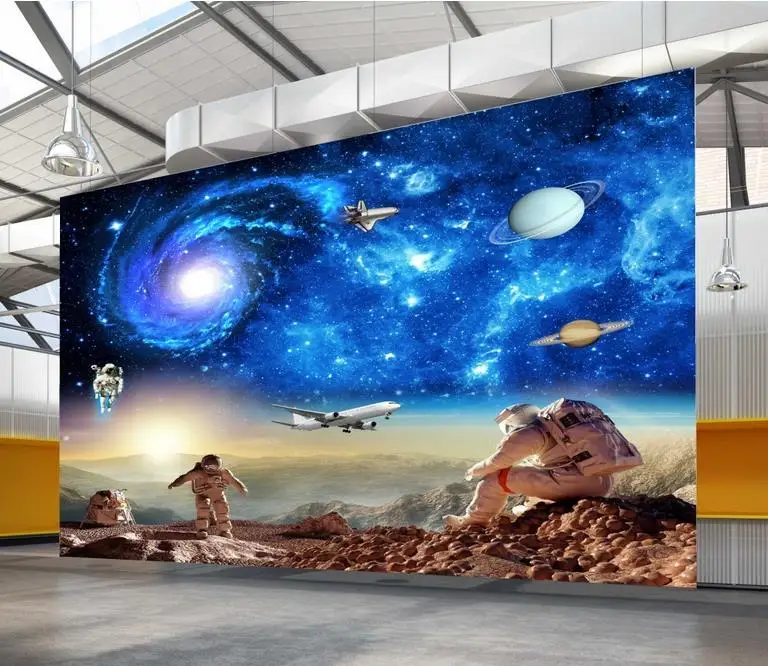 

Custom photo 3d wallpaper Non-woven mural Space Star Galaxy decoration painting 3d wall murals wallpaper for living room