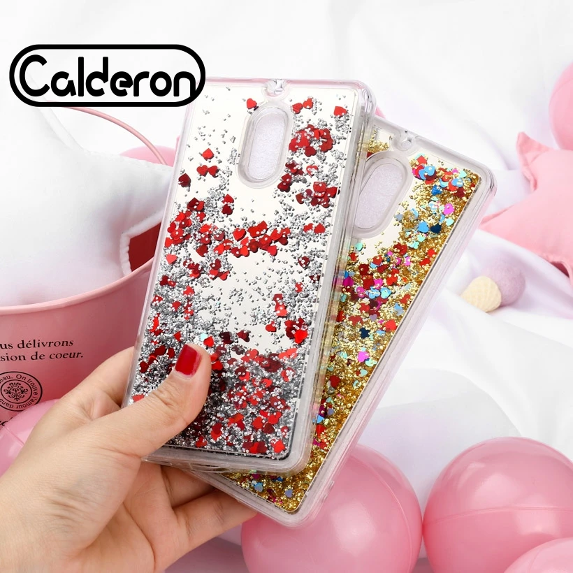 

McCollum Case For Nokia 3 Lovely Hearts Stars Glitter Liquid Quicksand Glitter Cases For Nokia 6 Soft TPU Cover For Nokia 8 Skin