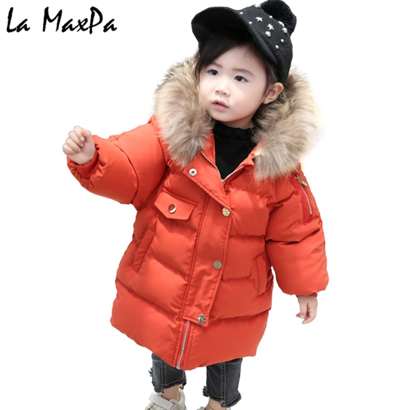 

2018 Kids Baby Toddler Cartoon Ear Fur Hooded Girls Winter Coat Child Winter Jacket For Girls Cotton-Padded Parkas Down