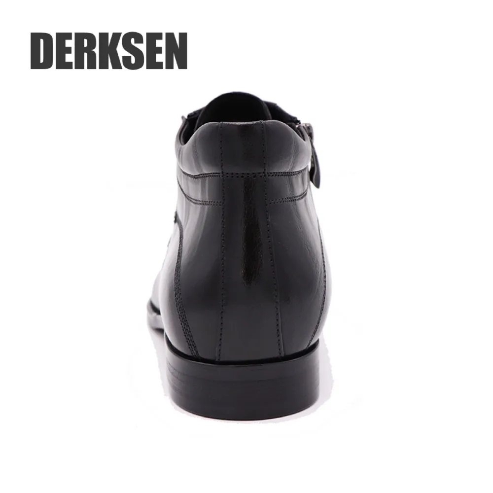 DERKSEN/модные ботинки из воловьей кожи с подкладкой мужские натуральной овечьей