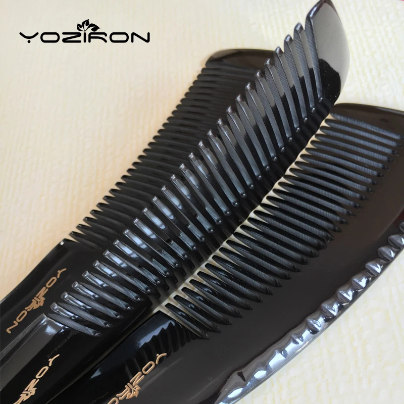 YOZIRON хит продаж натуральный черный рожок буйвола гребни высокое качество и щетки
