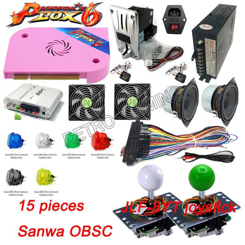 Pandora's box 6 Sanwa diy kit 1300 в 1 Jamma 3D печатной платы ПОДДЕРЖКА CGA/VGA/HDMI для аркадные видео игры кабинет машина