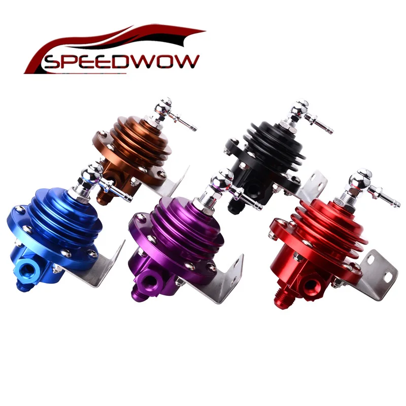 Speedwow Universal Fuel Pressure Regulator With Filled Oil Gauge For