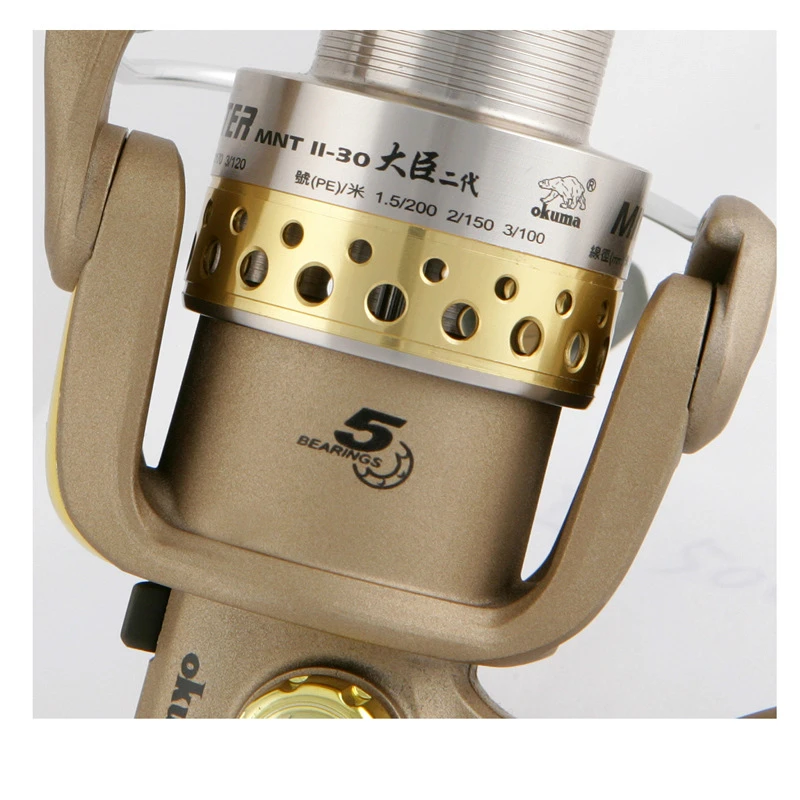 US $127.81 OKUMA MNT II Distant Wheel Metal Head 41BB Spinning Reel High Strength Line Winder Carp Lure Fishing Reel Coil Fishing Gear