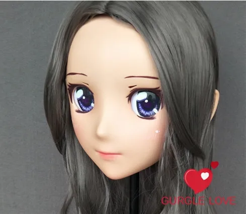Женская маска кигуруми с полуголовками из смолы глазами BJD Маскарадная Лолиты