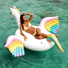 250 см гигантский надувной бассейн Pegasus, Радужный Единорог, вечерние надувные игрушки для взрослых, пляжный надувной матрас для плавания