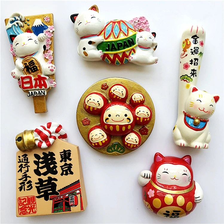 Новинка Япония Lucky Cat Фудань дам 3D магниты на холодильник туристические сувениры