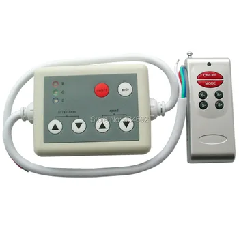 

Wireless RF 6-Key RGB LED Dimmer Controller With Remote Control DC12V-24V Free Shipping