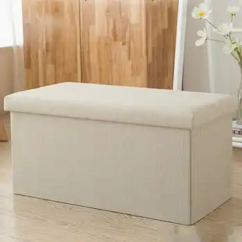 Rectangular Storage Stool Ottoman Adult Sofa Bench Pouf Change