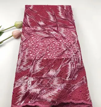 

African fashion Sequins Lace Fabric 2019 Newarrival Nigerian Wedding Dress lace High Quality French Mesh lace HSJUL221