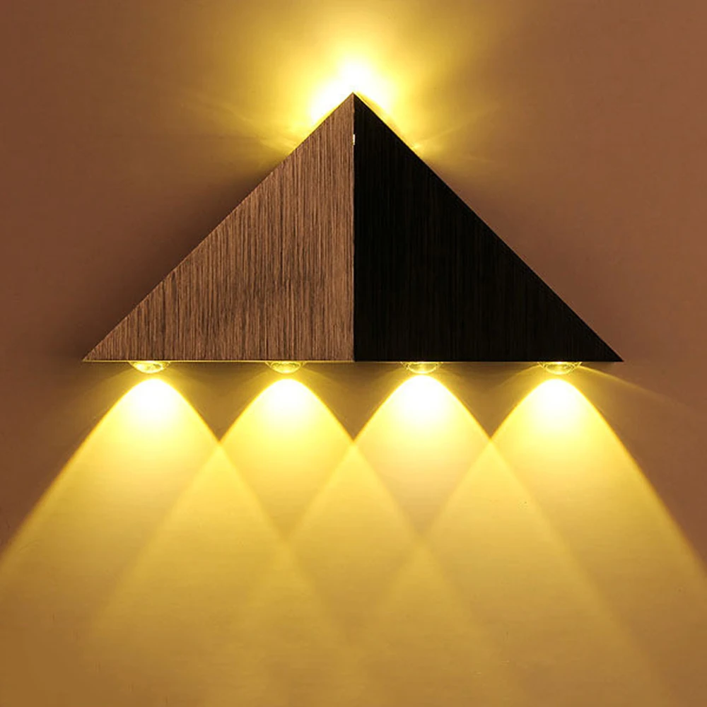 

3W 5W Aluminum Triangle Led Wall Lamp AC85-265V LED Wall Sconce Light Decorative Lighting Indoor Outdoor Party Light