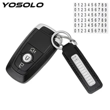YOSOLO, автомобильный брелок, номерной знак, автомобильный брелок для ключей, анти-потеря, брелок для телефона, номер карты, брелок, автомобильный стиль, подарки