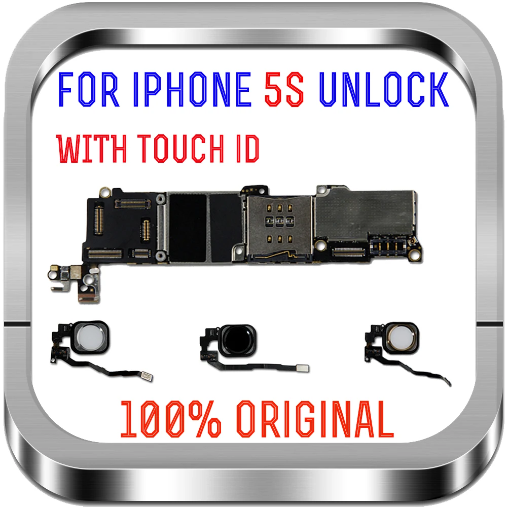 16 ГБ 32 ГБ 64 ГБ материнская плата с/без touch ID для iphone 5S разблокированная материнская плата IOS системная логическая плата с чипами|Антенны для мобильных телефонов| | АлиЭкспресс
