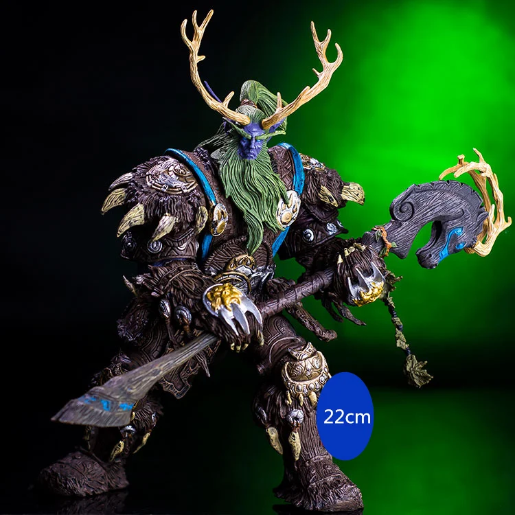 

[Best] Collection 22cm WOW Online Game Night Elf Druid Broll Bearmantle Figure Figurine model Toy Exquisite Collectible Gift