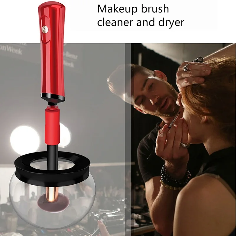 

Foundation Powder Makeup Brushes Cleaner Tool Dry In Seconds Make Up Brushes Electric Portable Washing Brush Cleaner Dryer Set