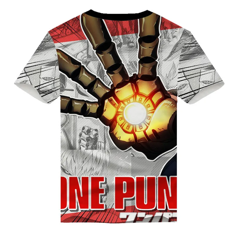 Cosroad Anime One Punch Man Saitama Genos Cosplay T shirt Men Women Short Sleeve Summer Tees Tops (5)