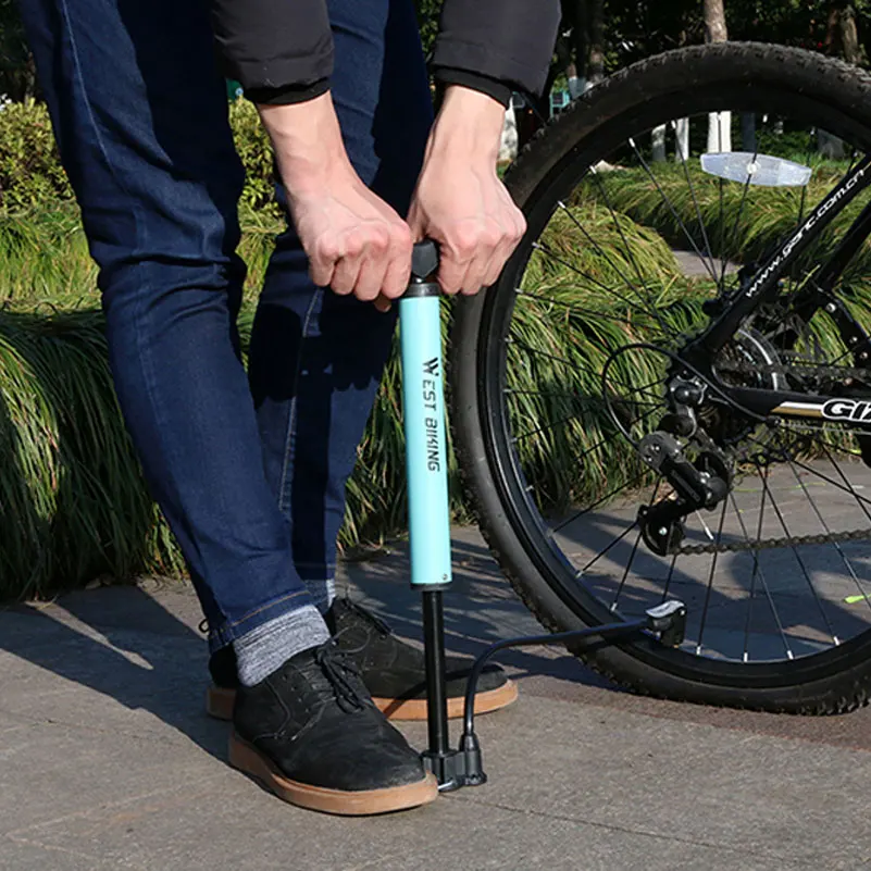 WEST BIKING 120Psi велосипедный ножной насос портативный мини шланг для шин надувной A/V F/V