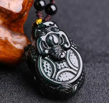 

Natural Ice Rainbow Eye Obsidian Dragon Turtle Pendant Pendant/