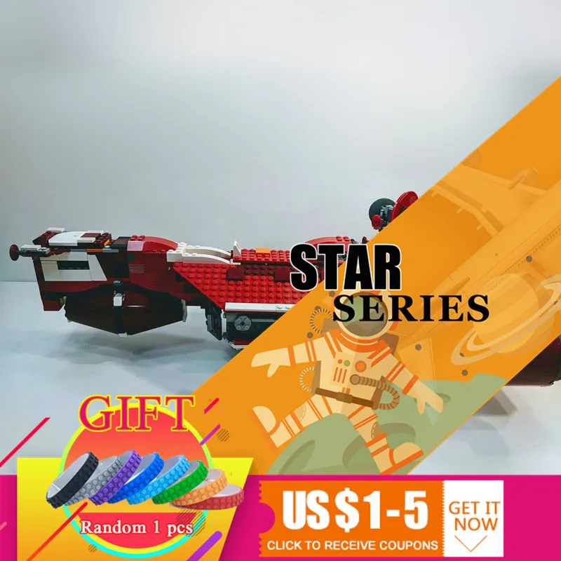 

05070 963Pcs Star Series War The Republic Model Cruiser wars Set Building Blocks Toys Gift Compatible with 7665 lepin