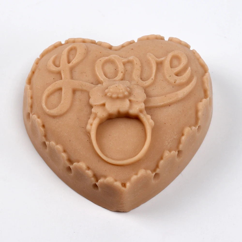

Nicole R1664 Love Ring Silicone Soap Mold Heart Shapes Handmade Soap Making Mould