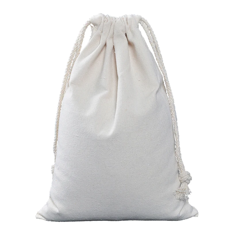 

10pcs Handmade Men Women Travel Packing organizer Reusable Multi-purpose Pouch Cotton Canvas Drawstring Small Gift Bags