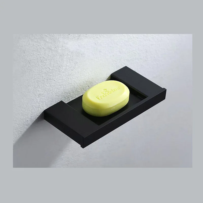 235mm Width Black Soap Dish Soap Holder Bathroom Shelf Wall Mounted