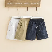 Детские летние шорты ярких цветов с эластичной резинкой на талии для мальчиков и девочек модные пляжные шорты из хлопка и льна