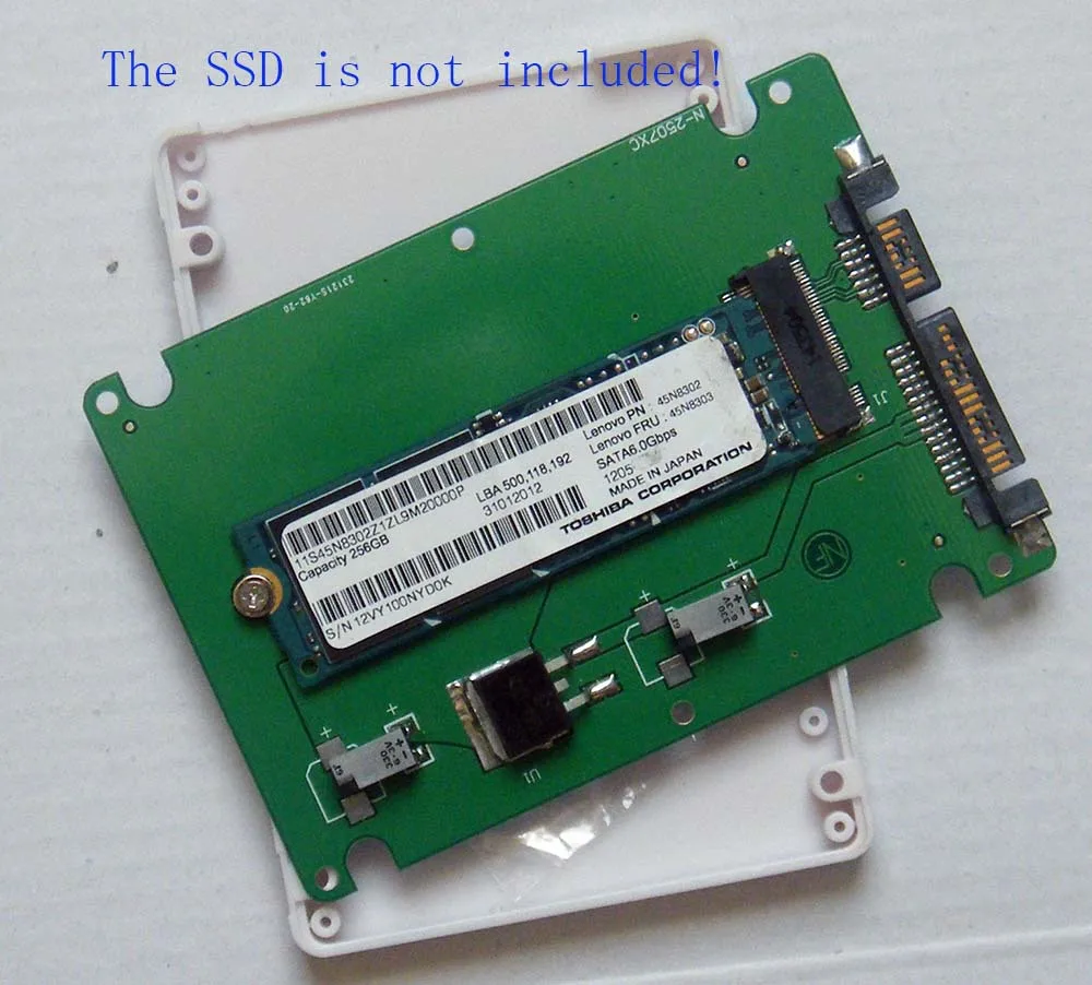 2 5 &quotSATA адаптер карты с чехлом для Lenovo X1 Carbon 20 + 6 PIN SSD SSDSCMMW180A3 SD5SG2 128G 256G THNSNS128GMGP
