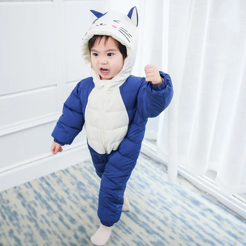 

2018 Autumn Winter Baby Boy Romper Infant Clothing Newborn Baby Boy Girl Clothes Warm Long Sleeve Jumpsuits Bebe Kid Clothes