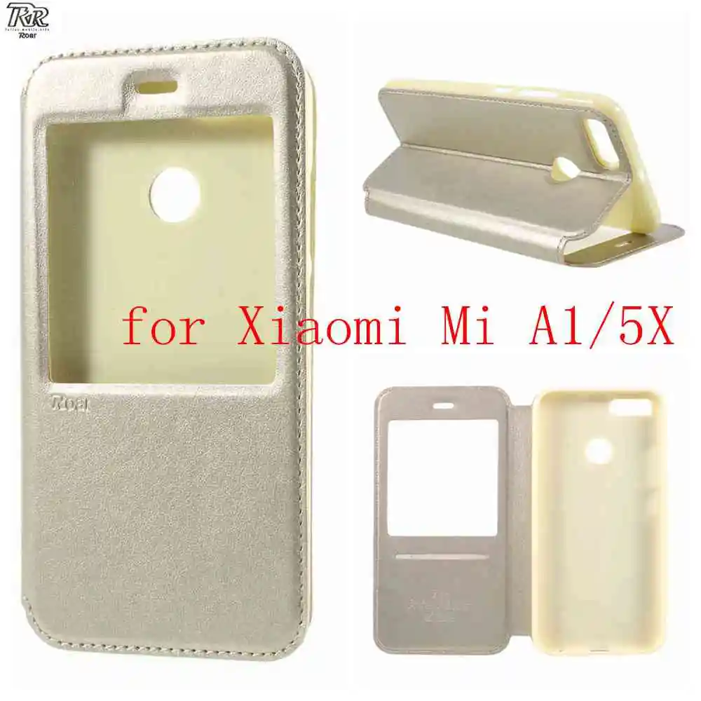 Для Xiaomi Mi A1 Covr оригинальный рев Корея окном View кожа телефон оболочки с держатель