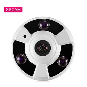 2MP Fisheye IP CCTV Camera Indoor ONVIF P2P Motion Detection Home Security Surveillance 1.56mm 1.7mm Wide Angle 1080P POE Camera hjt 48vpoe 720p 1 0mp hd fisheye wide angle surveillance ip camera p2p onvif indoor security cctv remote view ir night vision