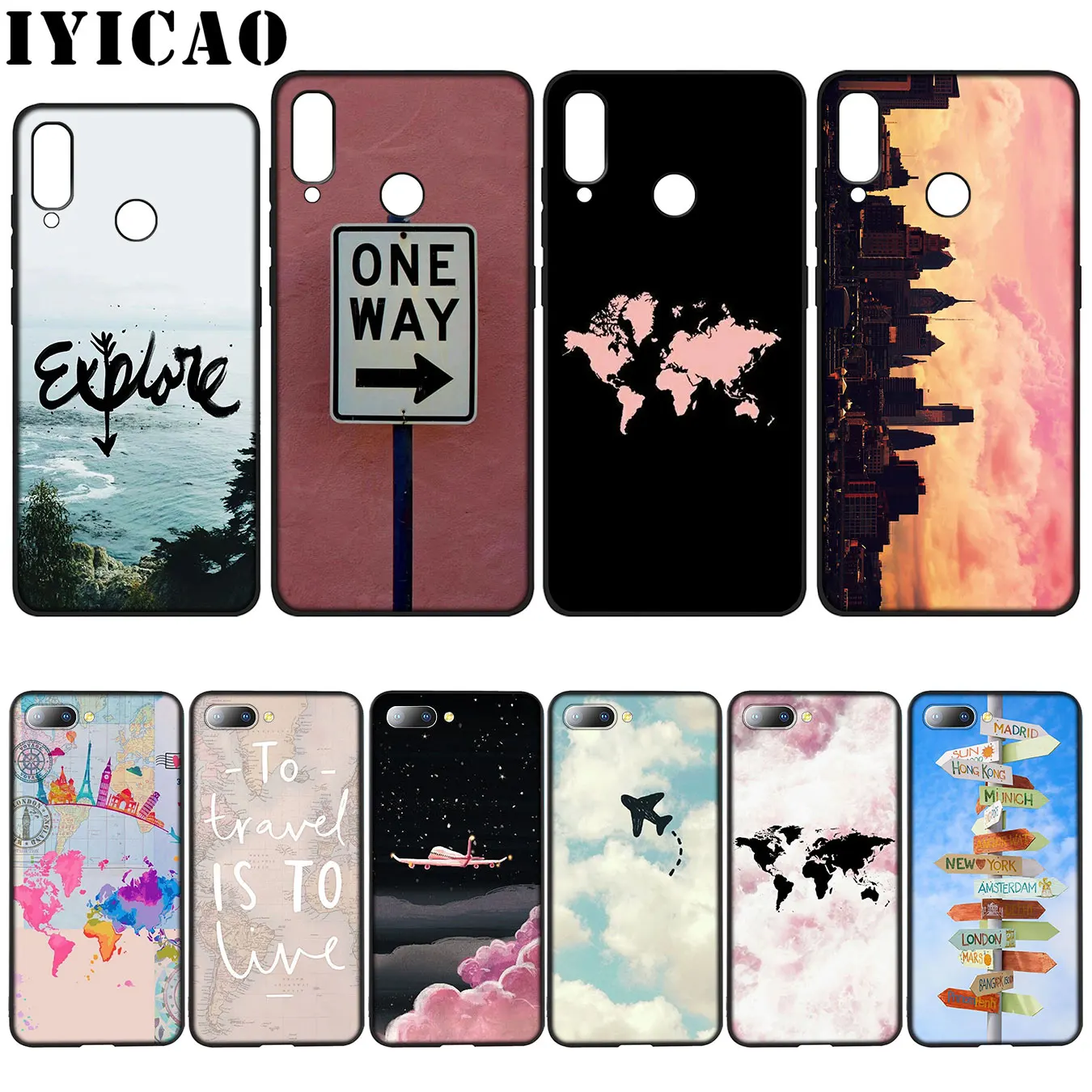 IYICAO Мягкий силиконовый чехол для Huawei Y7 Y6 Prime Y9 2018 Honor 8C 8X 8 9 10 Lite 6A 7C 7X 7A Pro | Мобильные