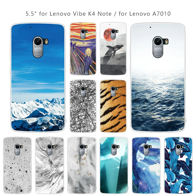 for Lenovo Vibe K4 Note K 4 Landscape Case Cover A7010/Vibe Soft TPU Slim Silicon 5.5 inch Phone Coque |