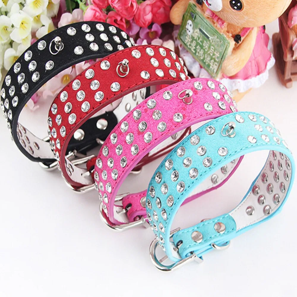 Ошейник для собак Bling Стразы металлический бриллиантовый ошейник размера XS L