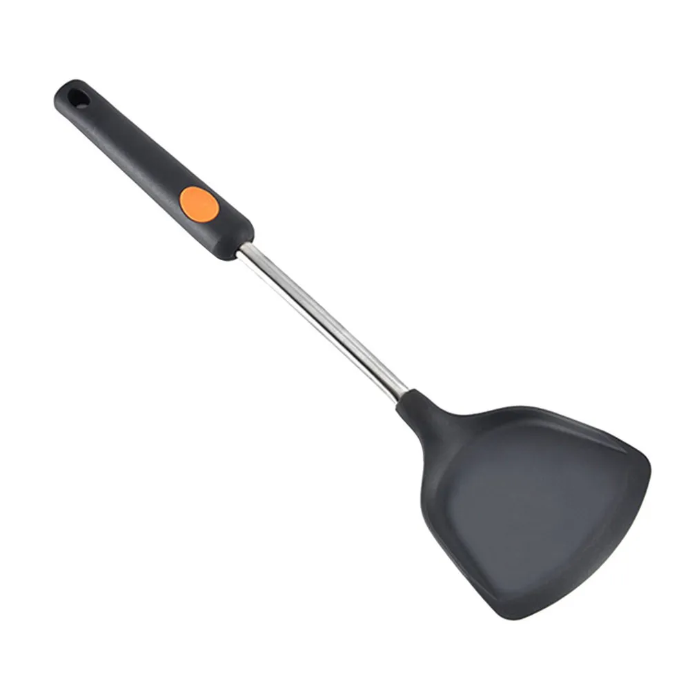 Силиконовая антипригарная лопатка с длинной ручкой, утолщенная лопата, кухонные гаджеты, инструменты, сковорода для яиц, рыбы, совок, жареная кухонная утварь