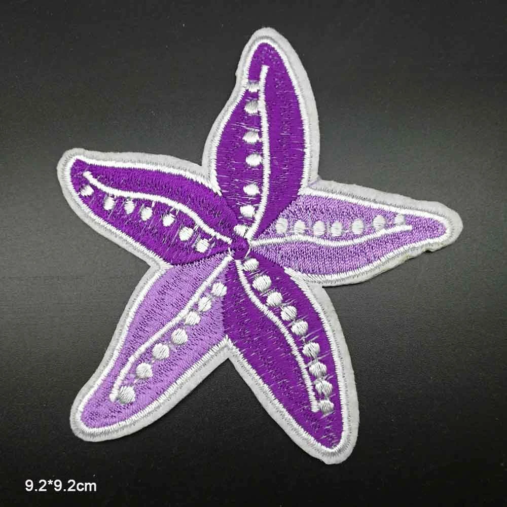 Purple Starfish Iron On Embroidered Clothes Patches For Clothing Stickers Garment Wholesale Patches Aliexpress