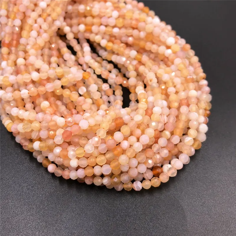 2 мм розовый опал Quartzs граненые бусины микро граненные драгоценные камни круглые бусины крошечный камень бусины для изготовления браслетов для женщин ожерелье