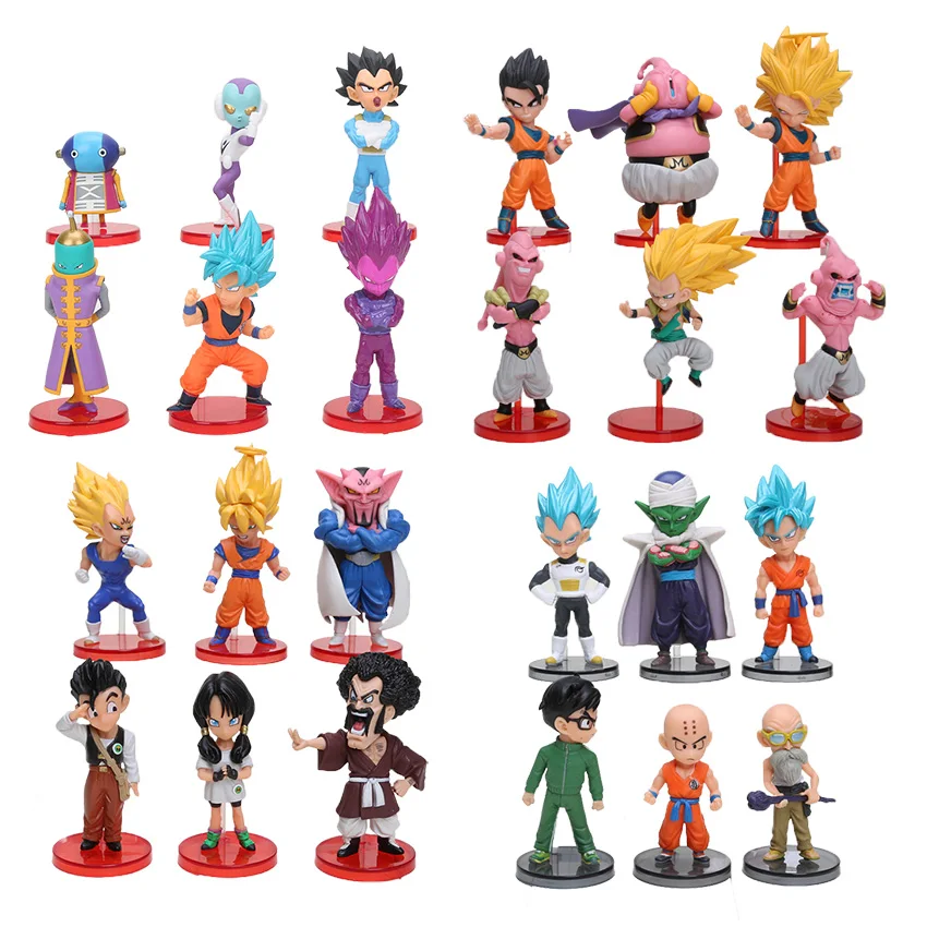 6 шт./компл. Dragon Ball Z Majin Buu Gotenks Saiyan Son Goku dragonball ПВХ Фигурки коллекционные игрушки|set