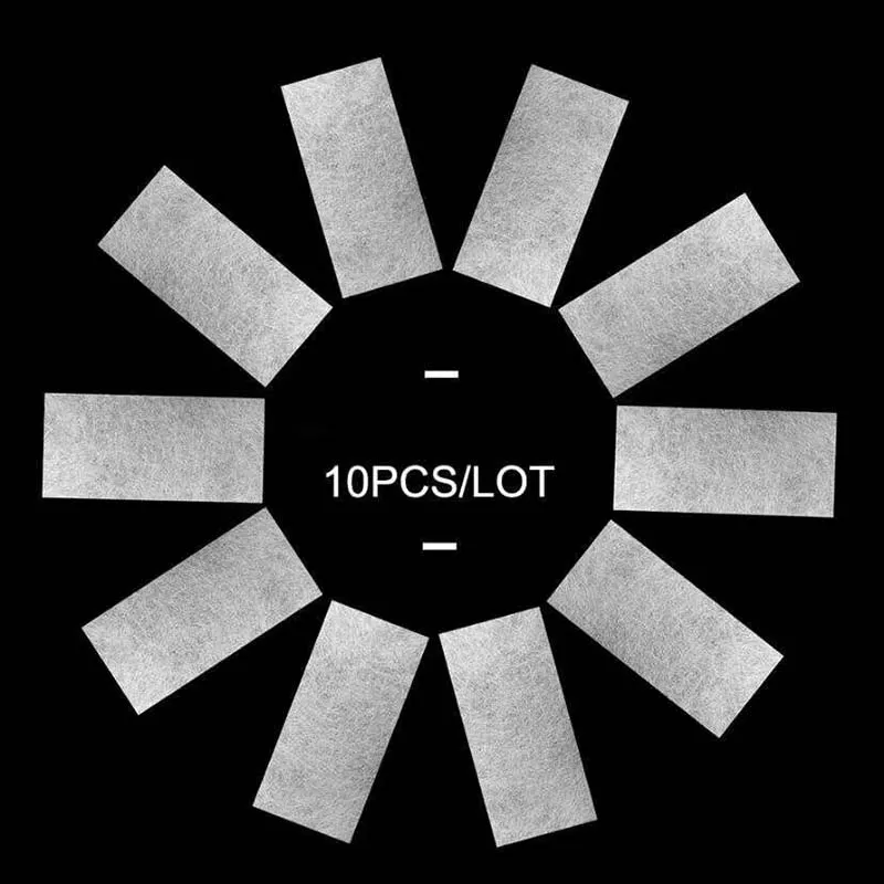 10 шт./лот, шелк, стекловолокно, для наращивания ногтей, форма, нетканый шелк, УФ гель, строительное волокно, французский акрил, сделай сам, маникюрный аксессуар - Цвет: Белый