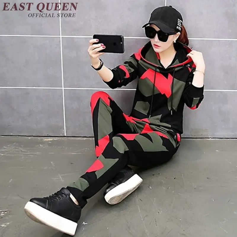 

Women tracksuits 2018 womens camouflage pants suit womens two piece sets 2018 sweat pants suits women KK1828 H
